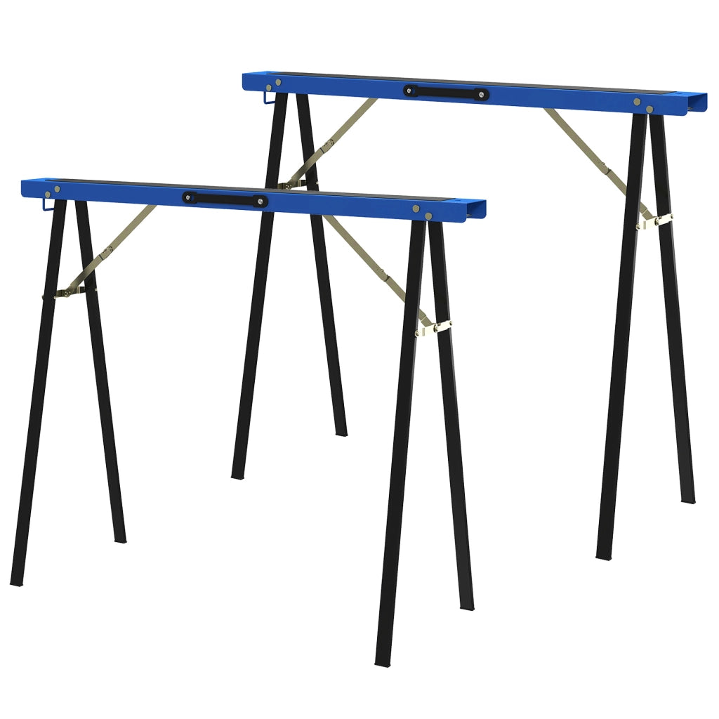 Cavalletto da carpentiere pieghevole ¨C zephmum ¨C Blu e Nero