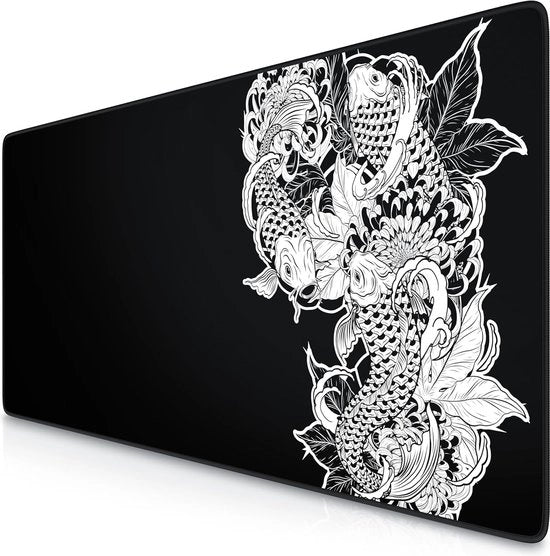 Muismat XXL da gaming grande, nero, 900 x 400 mm - muismat XXL - supporto grande formato - migliorata precisione e velocità
