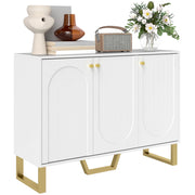 Mobile Credenza Ingresso ¨C Xylo ¨C Bianco con Ante e Ripiani Regolabili 106,5x35x77,5 cm