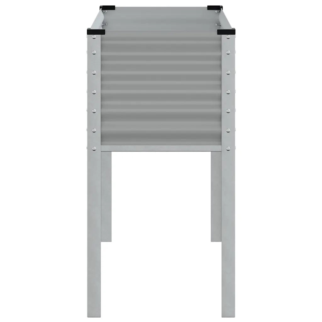 Fioriera da Giardino Grigia 100x45x90 cm in Acciaio 4008970