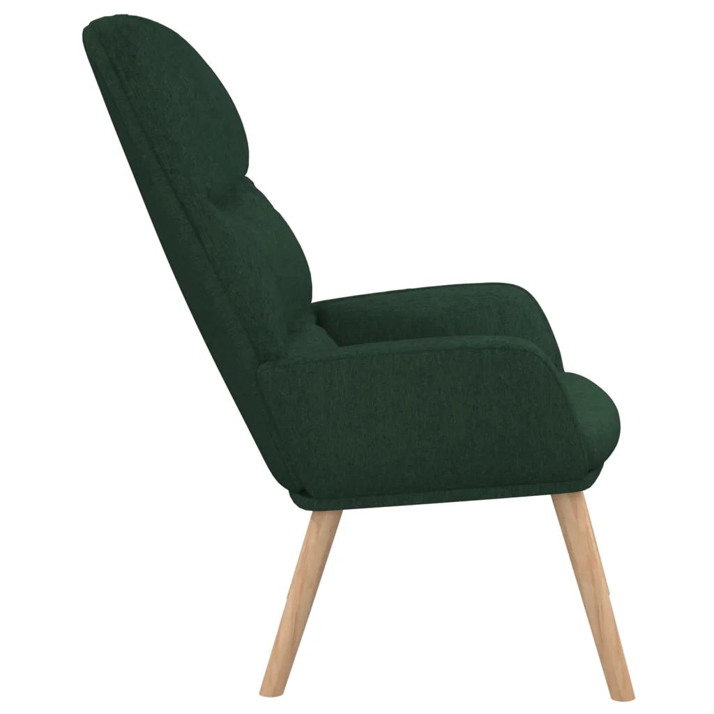 Sedia Relax Verde Scuro in Tessuto 340995