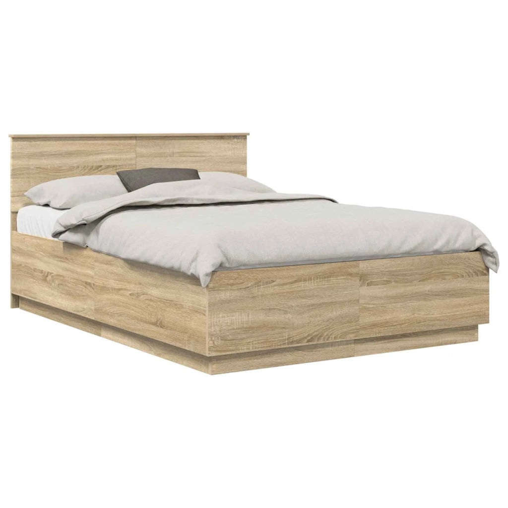 Struttura del letto con testiera Rovere Sonoma 160 x 200 cm 3408056