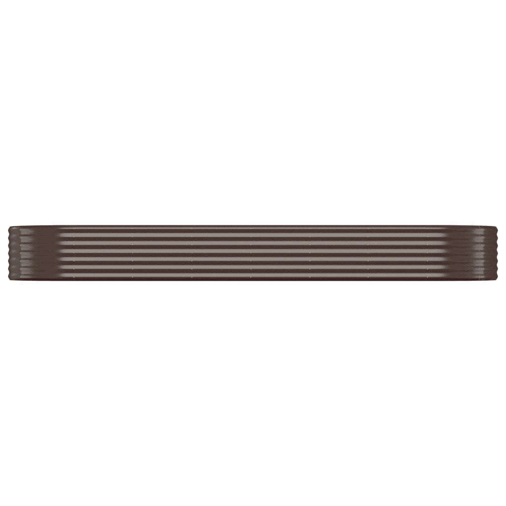 Letto Giardino Acciaio Zincato 322x100x36 cm Marrone 319000