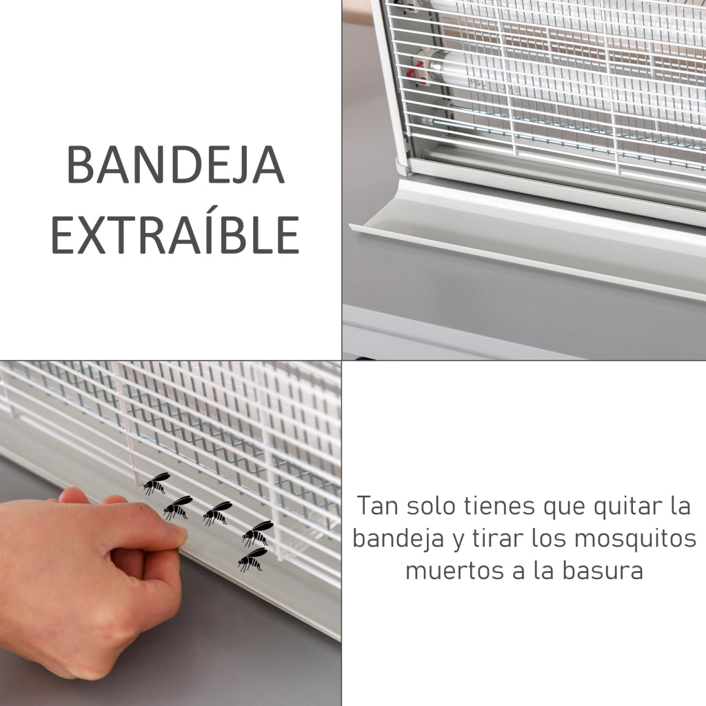 Lampada Antizanzare Elettrica UV 30W ¨C Minimal ¨C 48.5x8.5x26.5 cm Grigio