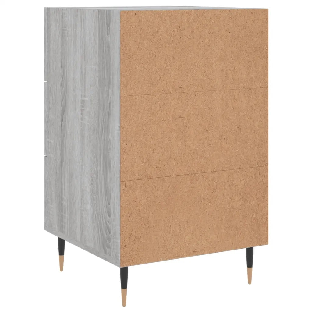 Comodino | Armadio da Notte | Mobiletto da notte Grigio Sonoma 40x40x66 cm in Legno Multistrato