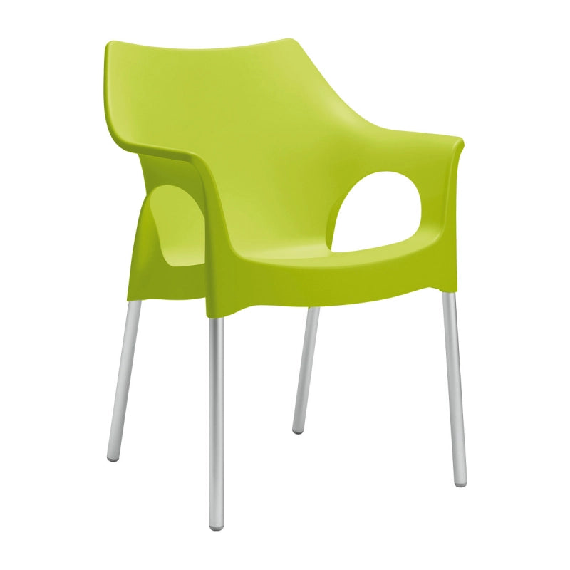 SET 4 SEDIE OLA TECNOPOLIMERO SCAB DESIGN MADE IN ITALY - Verde pistacchio 51