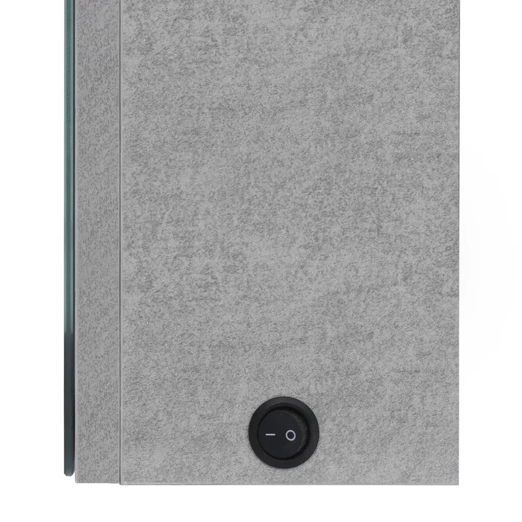 Armadietto Bagno con Specchio e LED-Mobile bagno con specchio Grigio Cemento 50x13x70 cm 415808