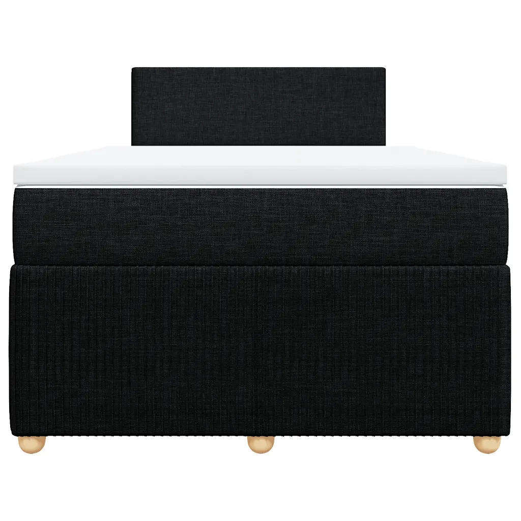 Giroletto a Molle con Materasso Nero 120x200 cm in Tessuto 3287418