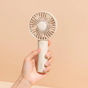 Ventilatore portatile con 3 velocità caricabile via USB - Ventilatore personale per uso esterno, viaggi di ufficio - Marrone