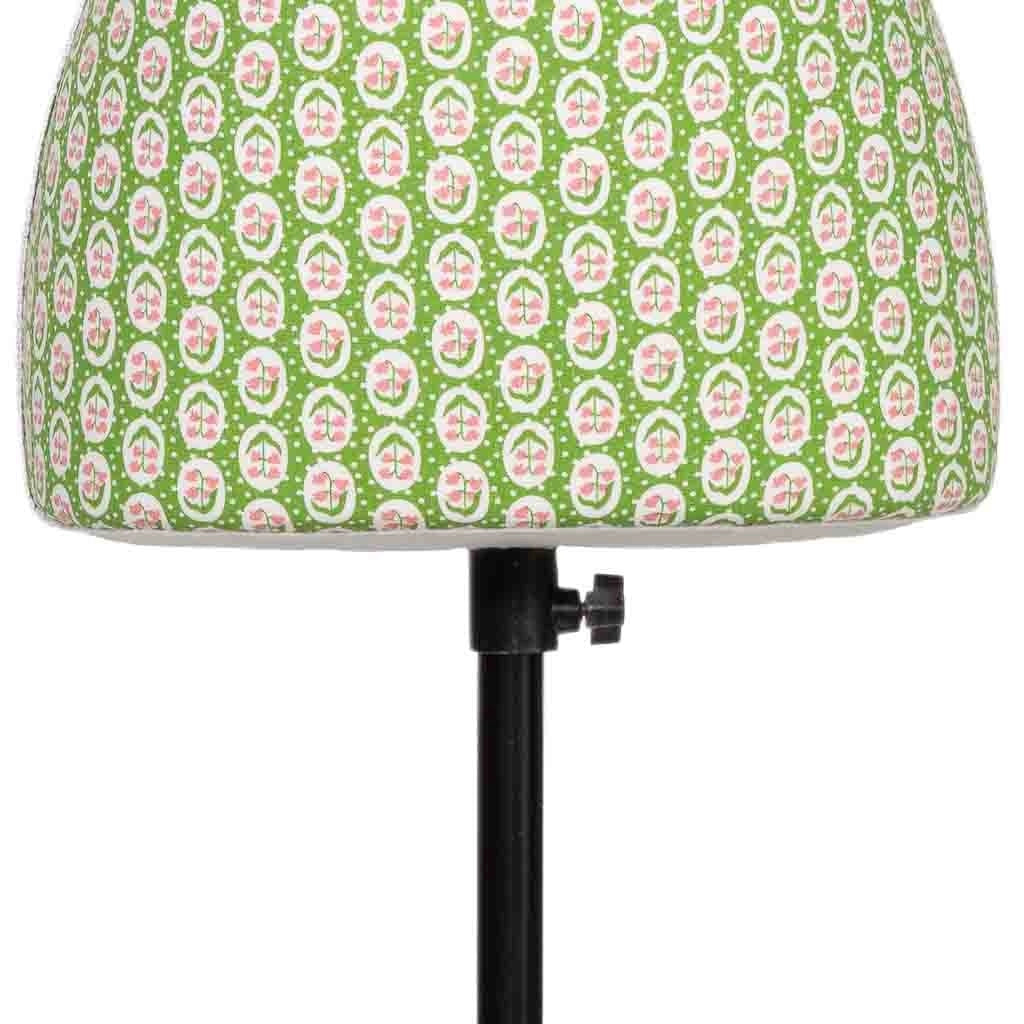 Manichino legno schiuma con tessuto verde 37.5x24x168 cm