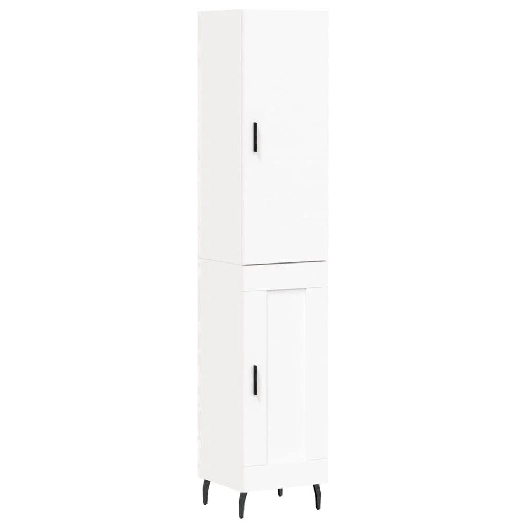 Buffet credenza cassettiera mobiletto mobile contenitore organizer cucina soggiorno salotto alto 34,5 x 34 x 180 cm legno ingegnerizzato bianco 02_0032282