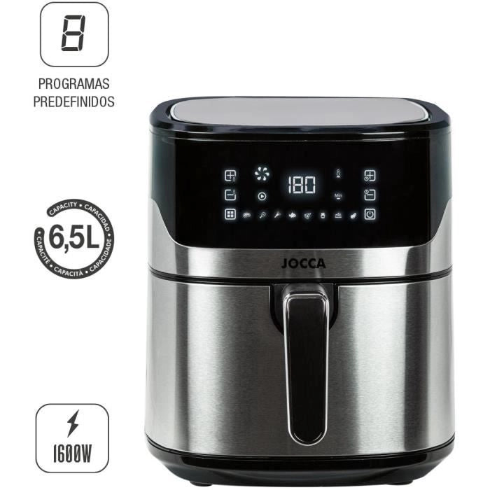 Friggitrice senza olio - JOCCA - 2192 - 6,5 L - 1600 W - 28 x 37 x 31,5 cm - Acciaio inossidabile