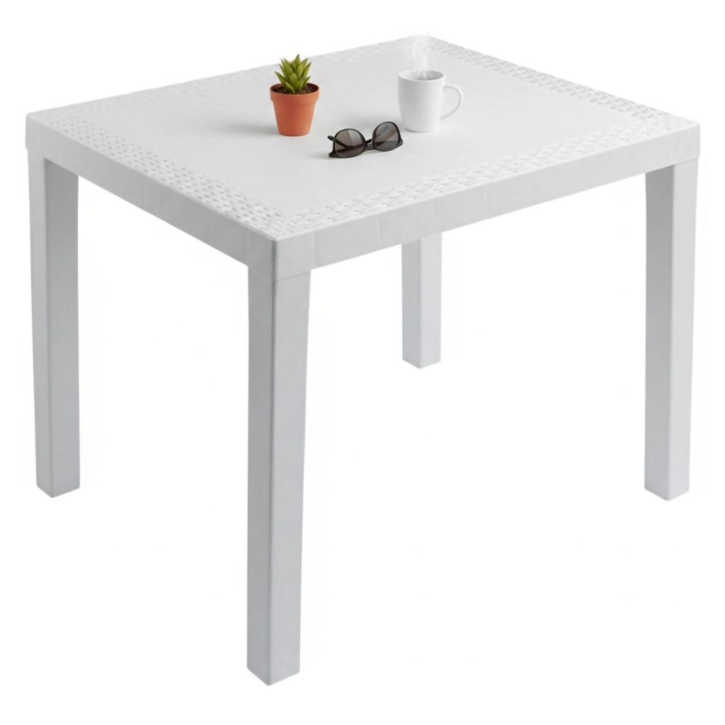 Cobbtown, Tavolo da Esterno 4 Posti Made in Italy, 78x65x72h cm Bianco