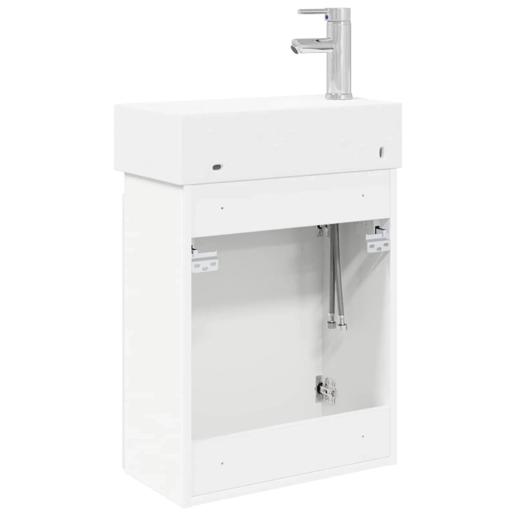 Mobile bagno con rubinetto Bianco 45,5 x 22,5 x 84 cm
