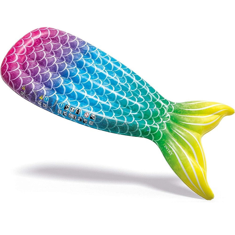 Trade Shop - Materassino Design Coda Sirena Multicolor 178x71x18 Cm Gonfiabile Piscina 58788 -