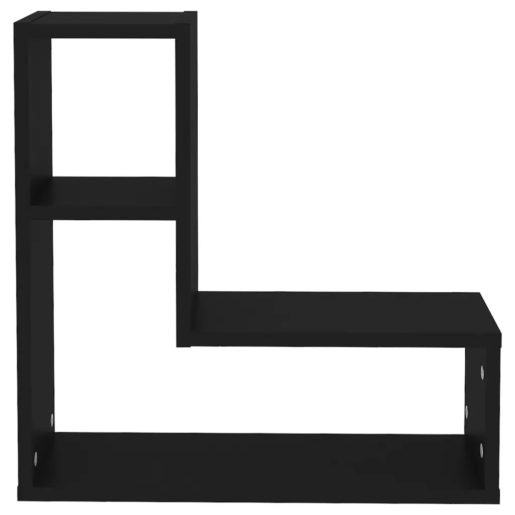 Mensole a Muro 2 pz Nere 50x15x50 cm in Truciolato cod mxl 33086