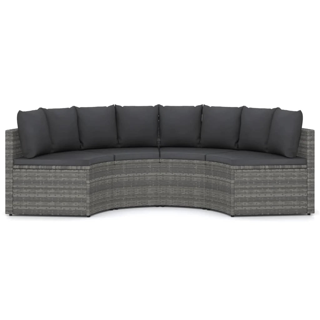 Set di mobili da giardino mobili da esterno 4 pezzi con cuscini resina intrecciata grigia 02_0016178