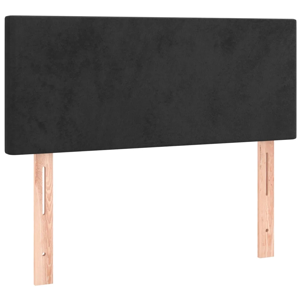 Giroletto a Molle con Materasso Nero 90x190 cm in Velluto 3130813