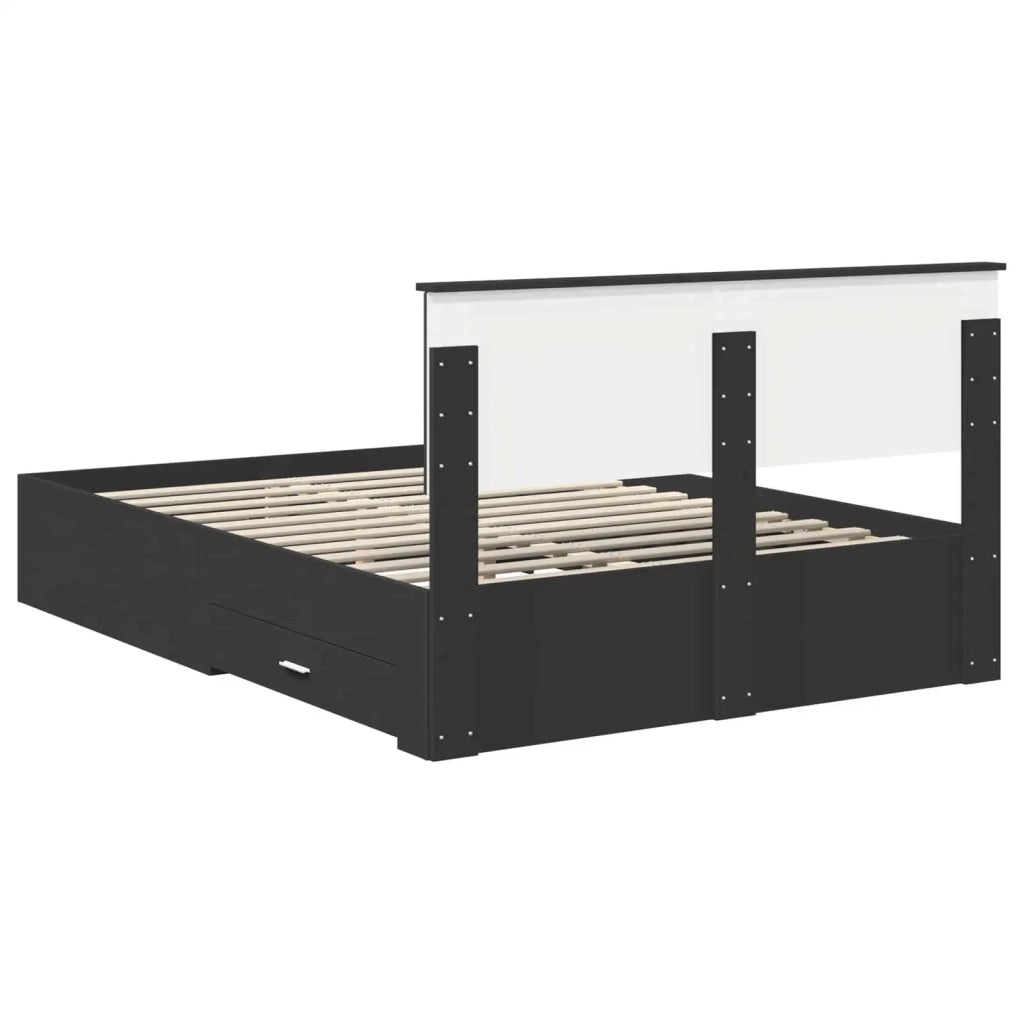Struttura del letto Nero 140 x 190 cm Legno multistrato 3408255
