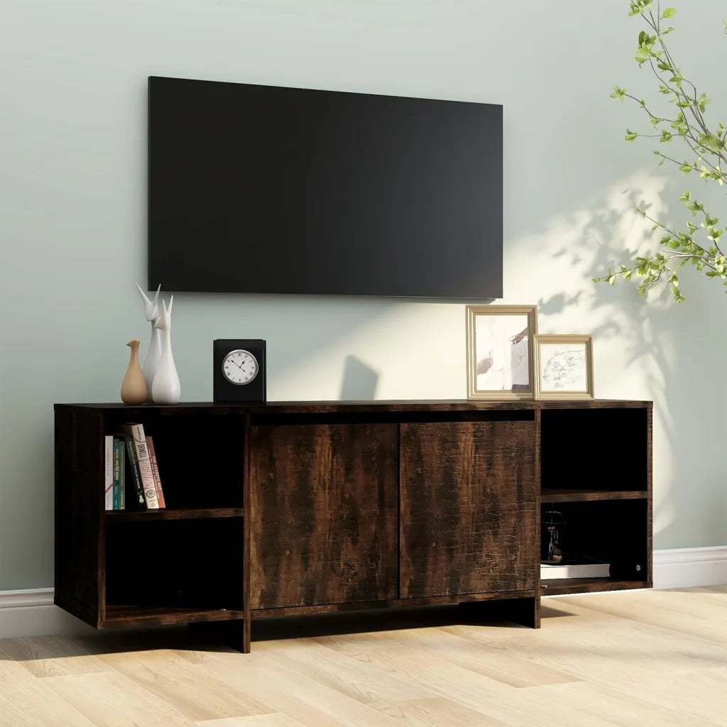 Mobile Porta TV Rovere Fumo 130x35x50 cm in Truciolato cod mxl 15575