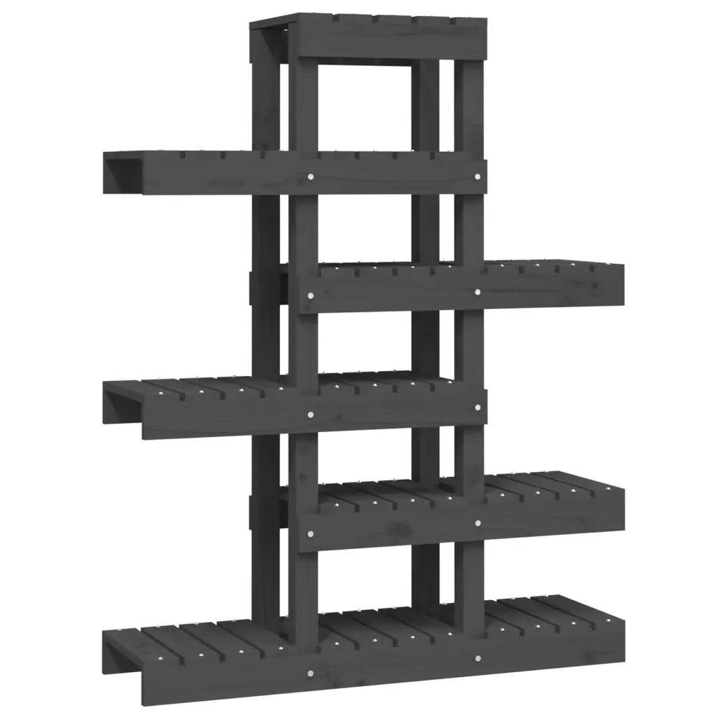 Supporto per piante | Sostegno per piante Grigio 85x25x109,5cm Legno Massello di Pino