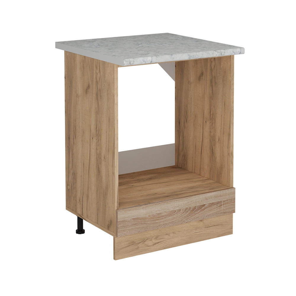 Mobile per forno da incasso R-Line Sonoma/Rovere dorato 60 cm PL Marmo Vicco