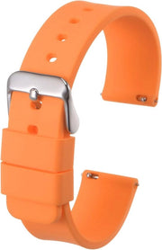 Cinturino di orologio in gomma 18mm Sostituzione Rapida con Clip Arancione