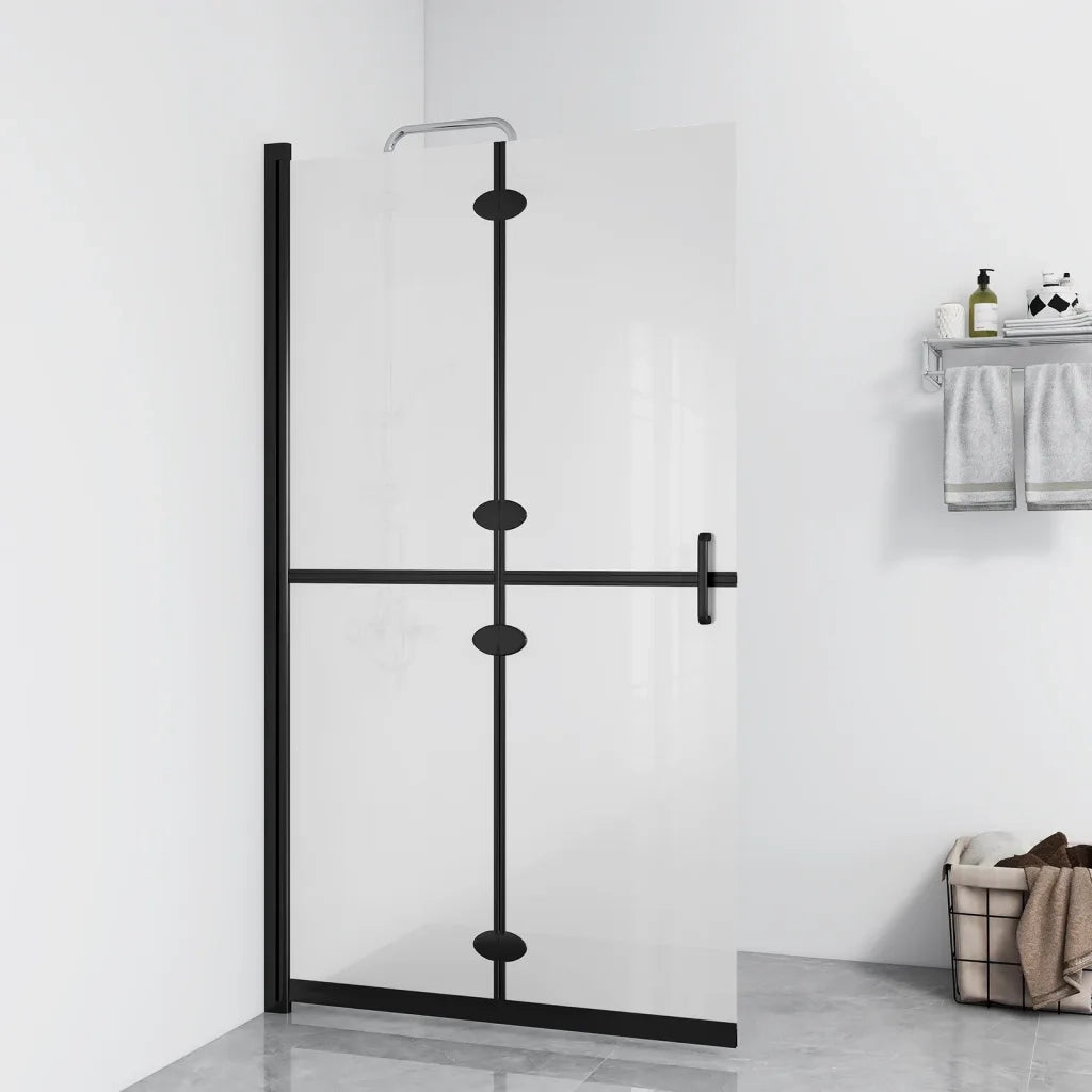 Parete per Doccia Walk-in Pieghevole in Vetro ESG 120x190 cm 151197