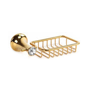 Trade Shop - Porta Saponetta Sapone Supporto Dorato Oro Arredo Bagno Casa Cucina Dgo-109 -
