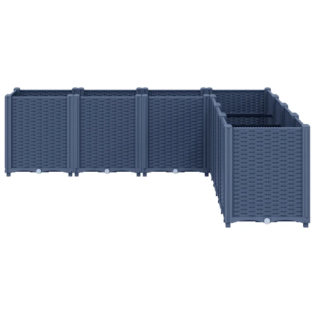 Fioriera da Giardino Grigia 160x160x53 cm in PPcod mxl 114900