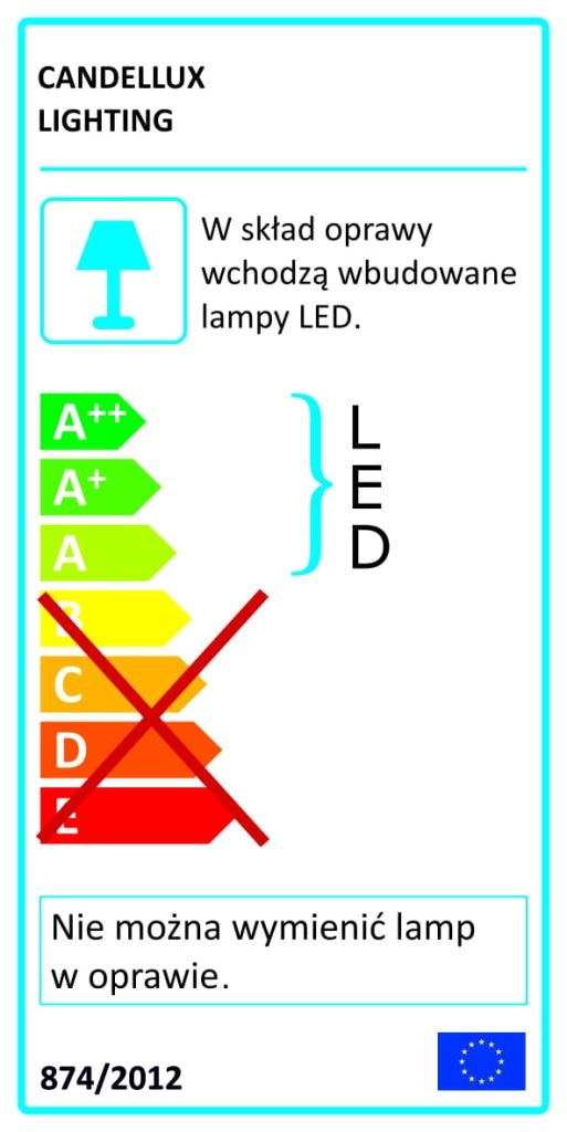 Candellux spot soffitto TUBA LED 12W 4000K bianco