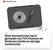 Estensione di Sterzo Universale - Materiale Titanio TC4 - Peso Leggero 28.6mm - Impermeabile - Adattabile a Tutti i Tipi di Biciclette - Inclusa Scatola in Metallo - Copertura della Ruota della Bicicletta