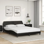 vidaXL Giroletto con Testiera Nero 160x200 cm in Similpelle