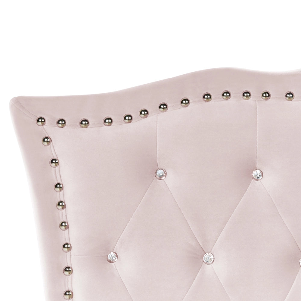 Letto singolo con contenitore in velluto rosa pastello 90 x 200 cm camera da letto cameretta elegante glamour