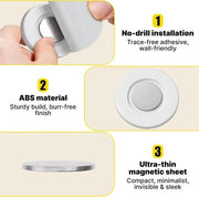 Magneti di fissaggio - Grappolo magnetico - per telecomandi, casa, scuola e ufficio - 4 pezzi