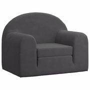 Divano letto | Sof¨¤ letto | Letto singolo per Bambini Antracite in Morbido Peluche