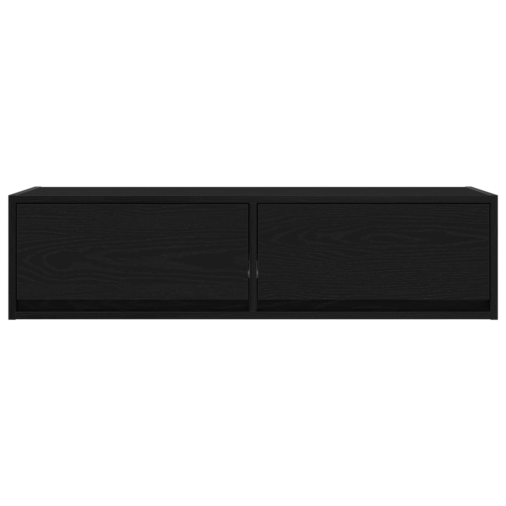Mobile TV  Nero Rovere 100x31x25,5 cm Legno ingegnerizzato