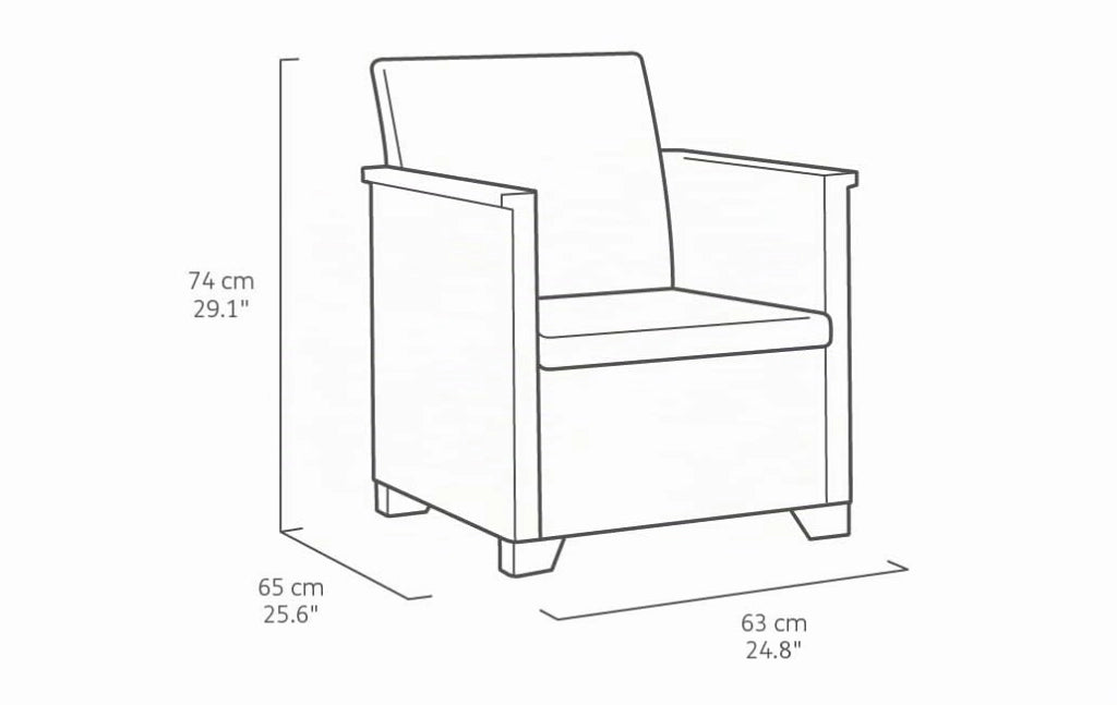 Salottino 4 Pezzi Emma Lounge Flat Wicker Graphite 5 Posti Keter