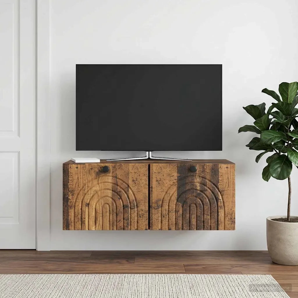 Mobile Porta TV da Muro Legno antico 78,5 x 31 x 30 cm 898213