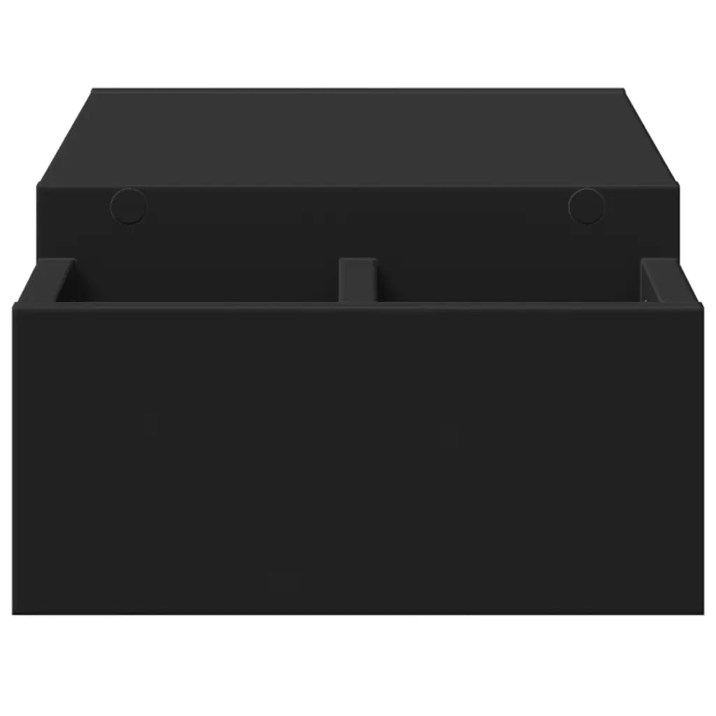 Supporto Monitor con Contenitore Nero 70x27x15 cm Truciolato 854680