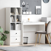 Scrivania con Storage Bianca Legno ingegnerizzato