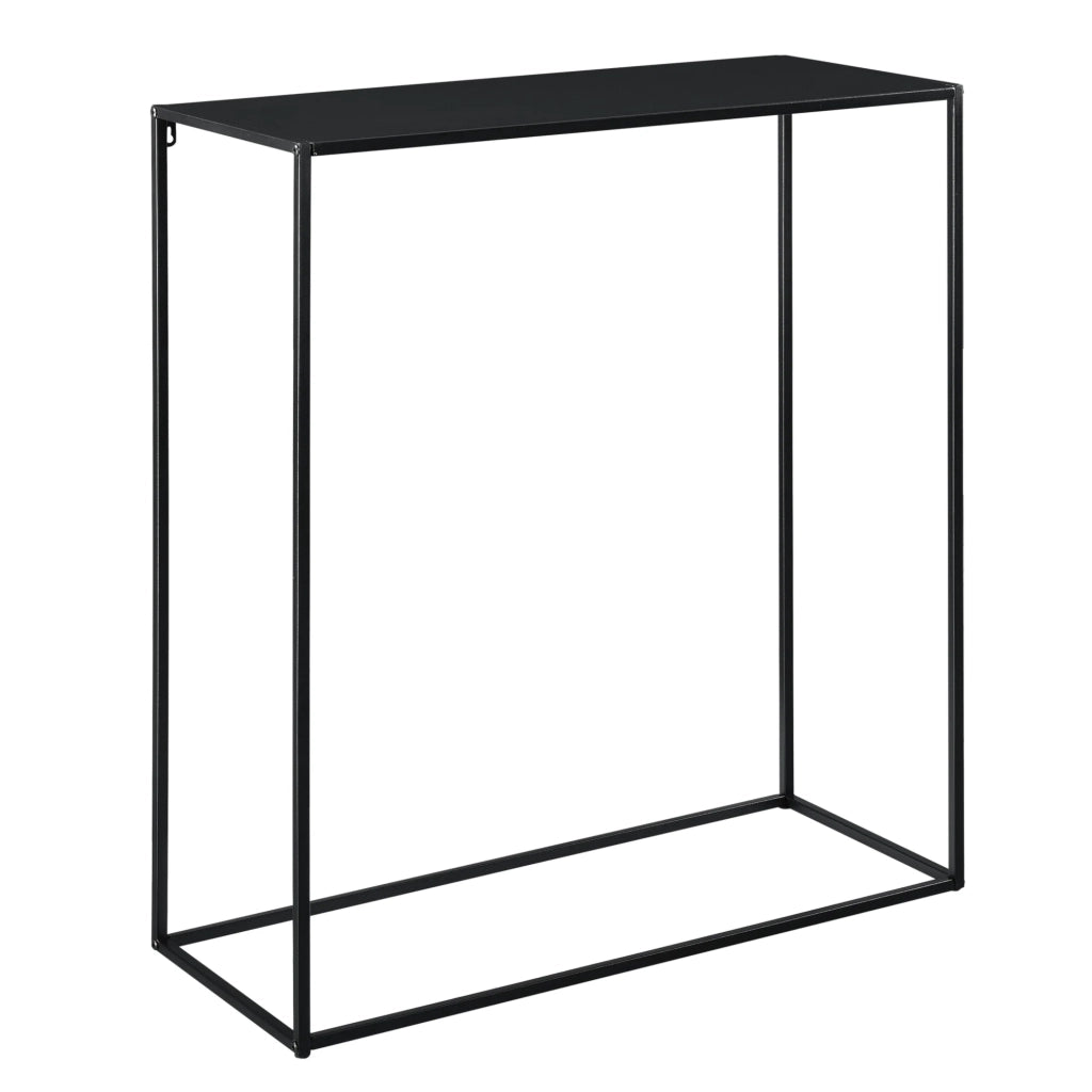 Tavolo consolle in metallo 92 x 80 x 32 cm nero opaco 03_0008566