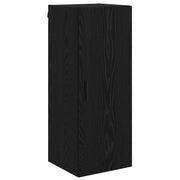 Pensile | Mobile a Parete Rovere Nero 34,5 x 34 x 90 cm Legno multistrato