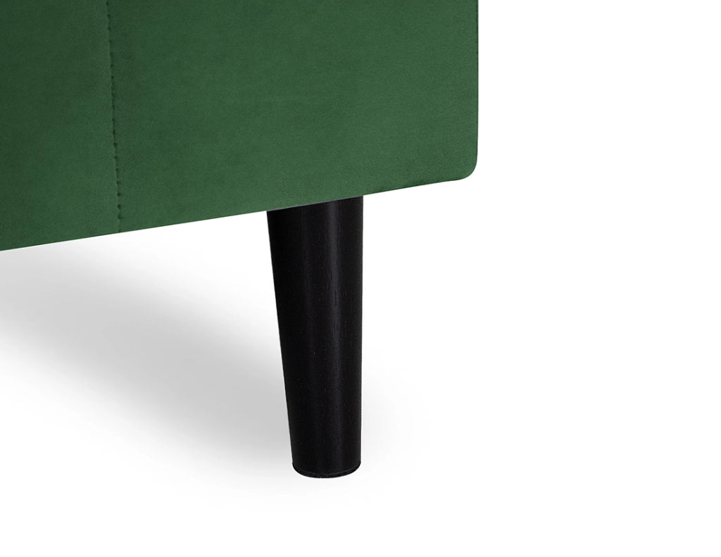 Divano angolare 3 posti con chaise longue sinistra velluto verde scuro - Washington - DI-WA30VLT-CLSX