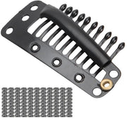 Piastrini per capelli 100 pezzi - clip per capelli - spilla per capelli - estensioni capellici - materiale: gomma resistente all'usura acciaio inossidabile - dimensioni: 3,7 x 1,8 cm - clip per capelli