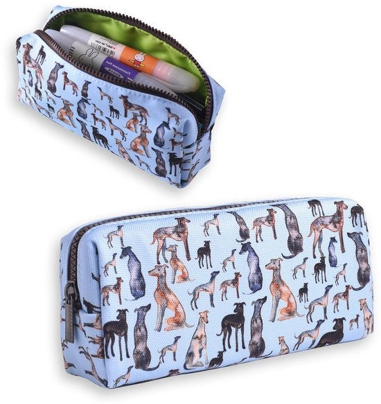 Etui per cani con grande capacità, gadget per amanti dei cani, piccolo contenitore con chiusura a righello per ragazze, ragazzi, adolescenti, adulti