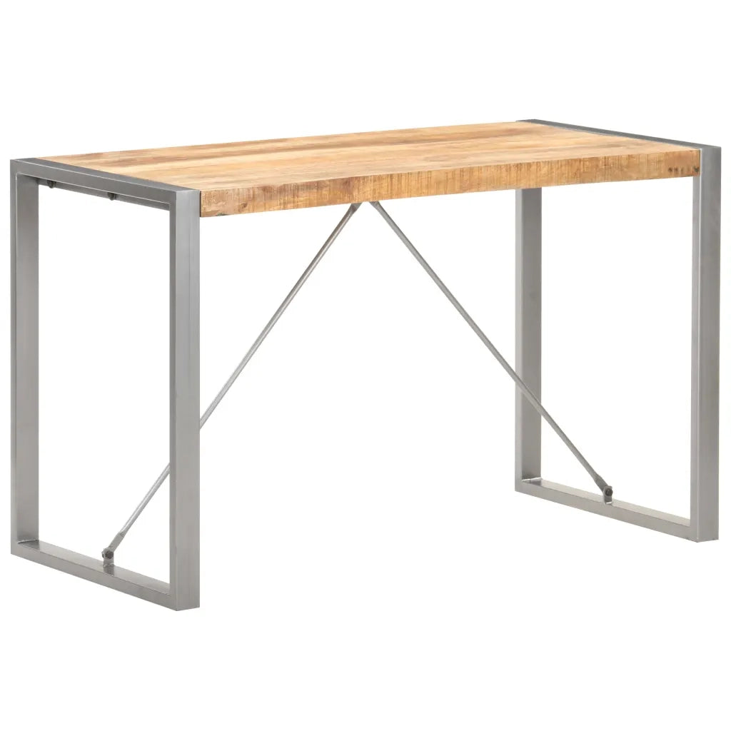 Tavolo da Pranzo 120x60x75 cm in Legno Massello di Mango Grezzo