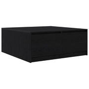 Tavolino da salotto | Tavolino da caff¨¨ | Tavolino da Soggiorno con Cassetti Rovere Nero 100x100x40 cm