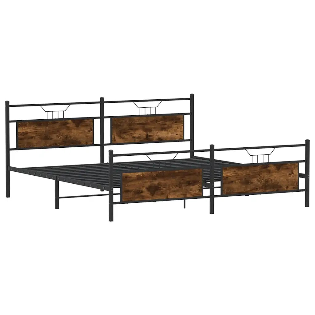 Giroletto senza Materaso in Metallo Rovere Fumo 200x200 cm
