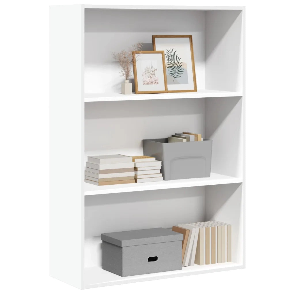 Libreria Bianca 80x30x114 cm in Legno Multistrato 857931